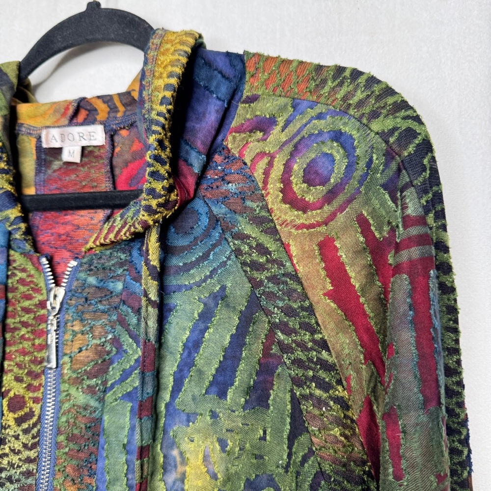 Adore / Multicolored Patchwork Abstract Burnout B… - image 4